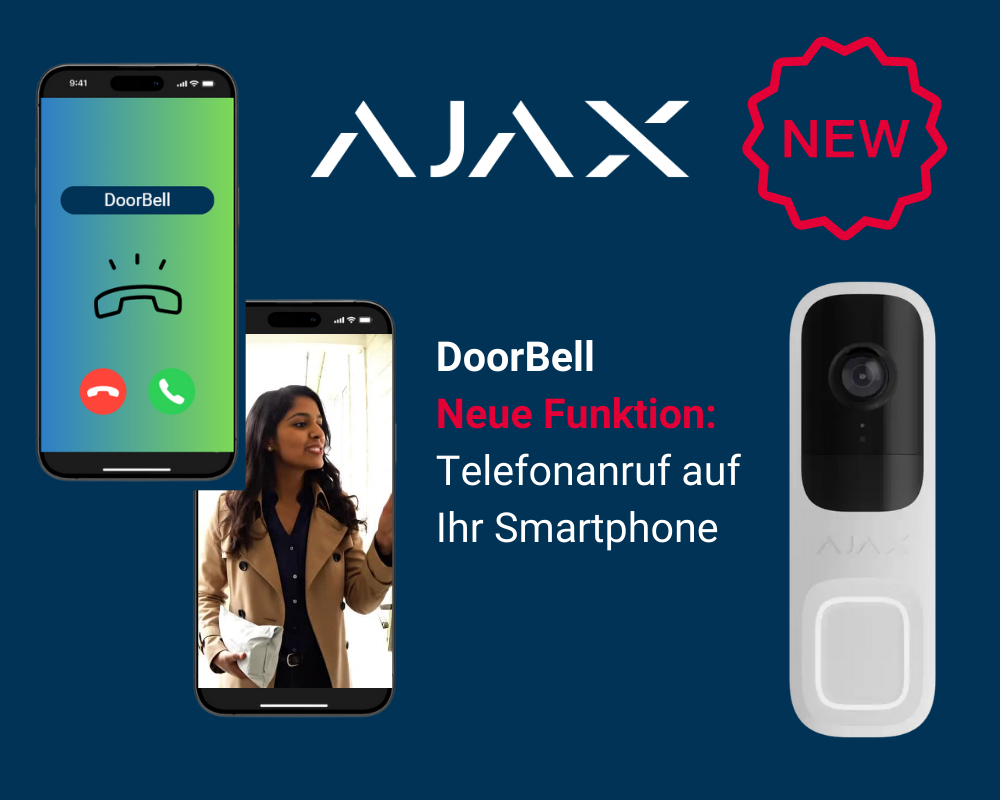 Neue Anruf-Funktion der AJAX DoorBell 
